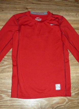 Nike pro combat hyperwarm 8-10 л футболка, реглан, термобелье утепленное р s (на 8-10 лет )