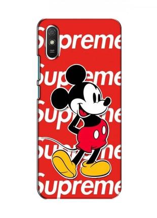 Чохол supreme для xiaomi redmi 9a міккі маус дизайнерські чохли