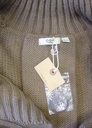 Вязаное пончо -кардиган с орнаментом " cotton tradres  " от 46- 50 р9 фото