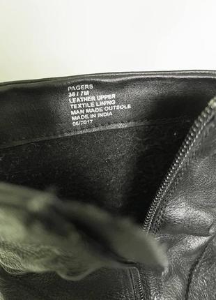 Сапоги на молнии кожаные натуральные на низком ходу черные купить цена9 фото