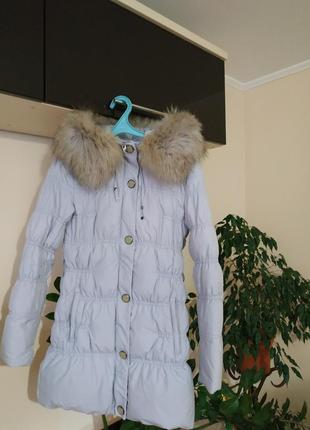 Зимовий пуховик ( пух в середині) ,куртка,38 розмір