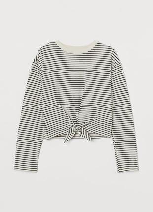 Новий бавовняний топ, футболка з довгим рукавом h&m