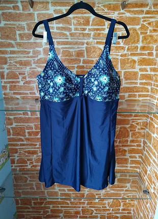 Темно синій купальник 56-58 xxxxl -xxxxxxl розмір