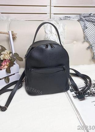 Черный рюкзак сумка женский, чорний рюзачок сумка жіночий6 фото