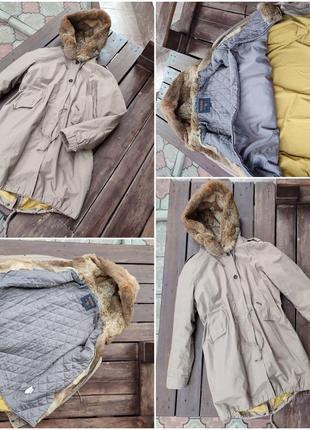 Парка woolrich натуральный мех кролика literary walk eskimo parka6 фото