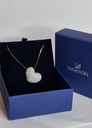 Красива підвіска у вигляді серця з кристалами swarovski, оригінал