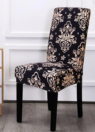 Натяжной чехол на стулья "вензель"