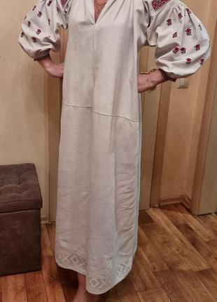 Старинная 150 лет женская рубаха, вышиванка, платье