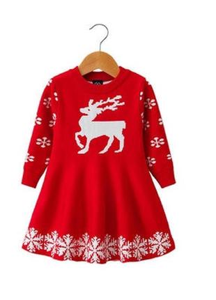 Платье с оленями