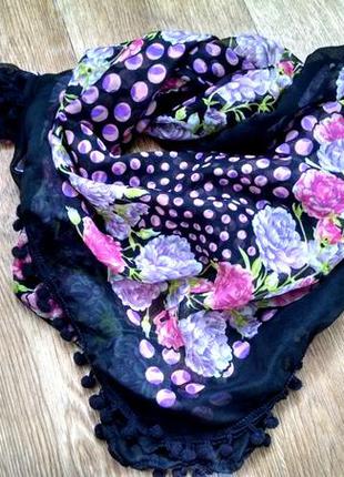 Легкий весенний шейный платок, шаль, шарф2 фото