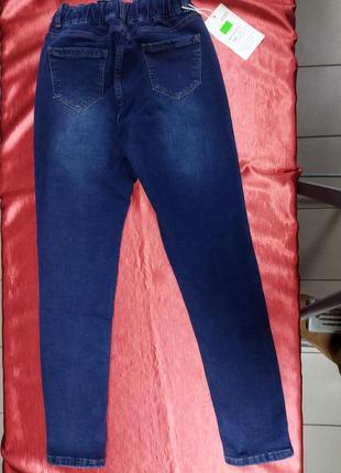 Джегинсы джинсы брюки штаны джинсовые женские теплые синие с начесом флисовые размер 42, 445 фото