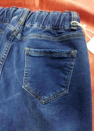 Джегинсы джинсы брюки штаны джинсовые женские теплые синие с начесом флисовые размер 42, 446 фото