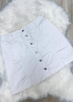 Джинсовая юбка трапеция