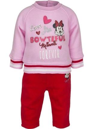 Знижка! теплий костюм для дівчинки 67, 81 р., толстовка, світшот, штани з мінні маус, disney