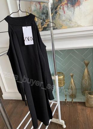 Трикотажне плаття zara сарафан сукню з відкритими плечима4 фото
