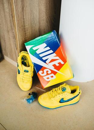 Nike sb dunk yellow kid детские желтые брендовые кроссовки найк дитячі жовті яскраві стильні кросівки7 фото