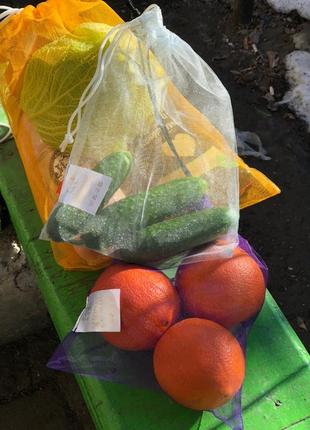 Еко торбинки для продуктів набір шопери мішечки