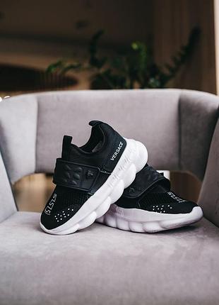 Дитячі чорні брендові модні кросівки для дівчаток дитячі круті чорні кросівки для дівчаток