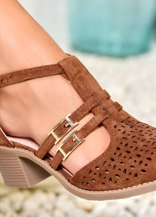 Акция!!! замшевые босоножки туфли лоферы с перфорацией.