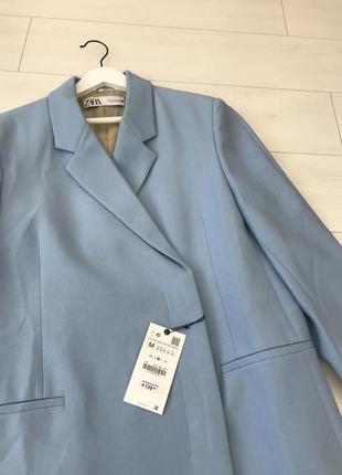 Zara голубое пальто , m3 фото