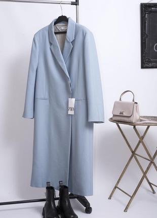 Zara голубое пальто , m6 фото