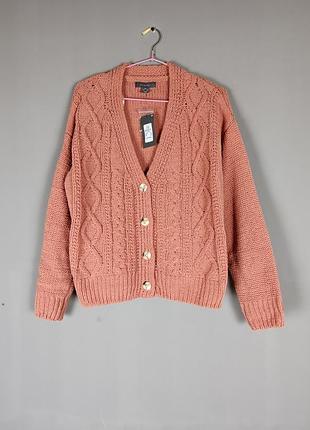 Светр, джемпер кардиган махрова тканина плюш в'язаного на застібках