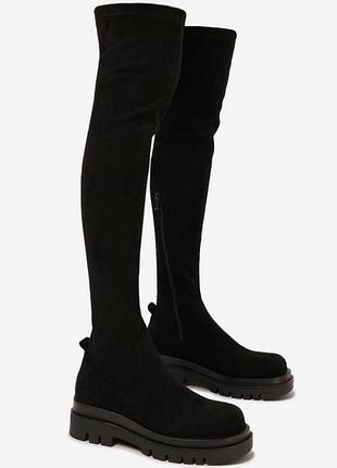 Ботфорты замшевые