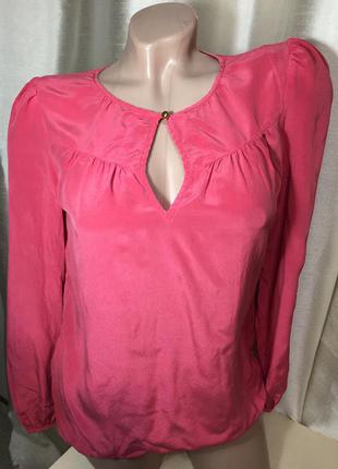 Натуральний шовк, блуза кольору корал
