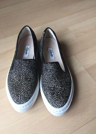 Слипоны clarks coll island whiteblack