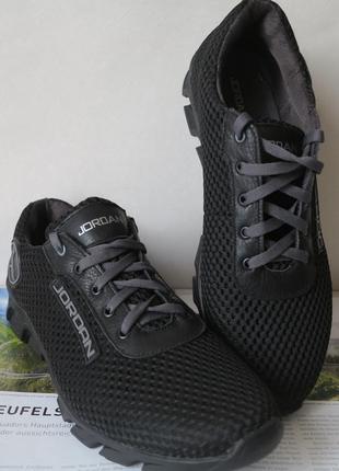 Jordan! летние черные мужские подростковые кроссовки сетка кожа