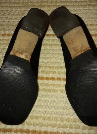 Замшевые туфли лоферы,на каблуке3 фото