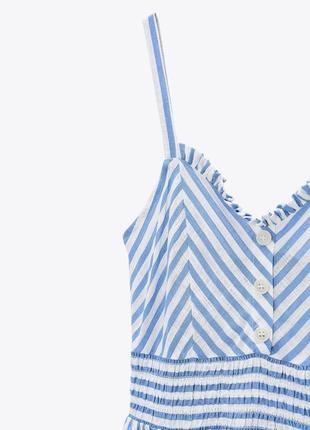 Zara сукня в смужку на бретельках, s3 фото