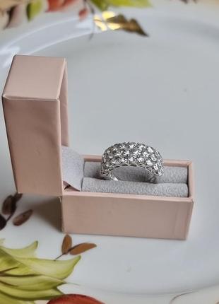 Серебряное кольцо от бренда diamonique, оригинал, 925 проба, камни swarovski5 фото