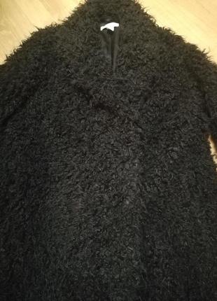 Двобортне пальто еко шуба тедді teddy h&m з активним хутром4 фото