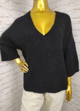 Свитер джемпер свободного кроя с шерстью и мохером в составе р.хs-s