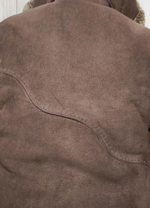 Женская дубленка р.54-56 искусственная с капюшоном теплая и легкая8 фото