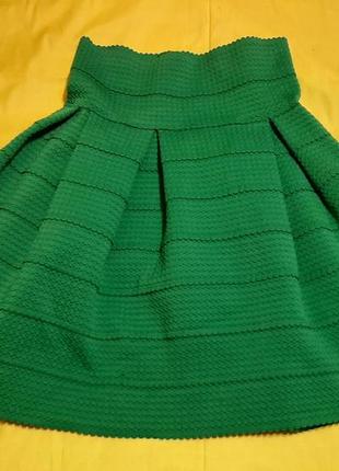 Стрейчевая юбка колокол2 фото