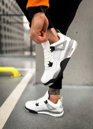 Кросівки nike air jordan 4 retro white cement