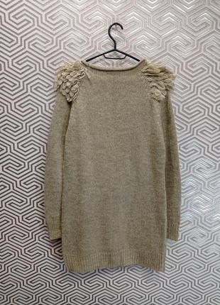 Тёплое оригинальное платье raw knits7 фото
