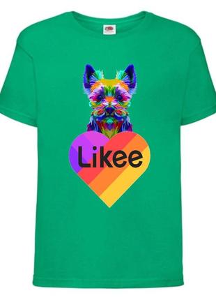 Футболка лайк likee зеленая (lgreen-d1)