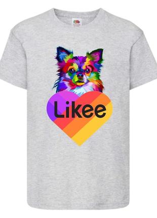 Футболка лайк likee сіра (lgrey-d5)