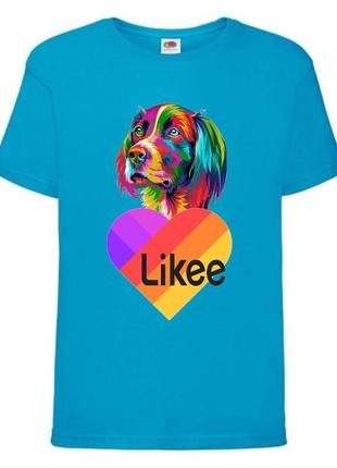 Футболка лайк likee голубая (lb-d6)