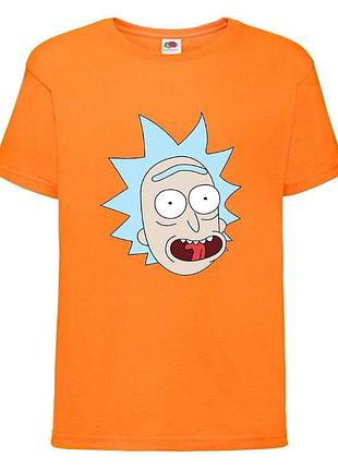 Футболка рик и морти (rick and morty) оранжевая