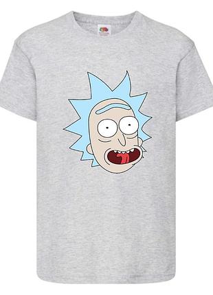 Футболка рик и морти (rick and morty) серая