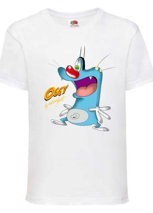 Футболка детская огги и тараканы (oggy and cockroaches) белая (top og6 wh)