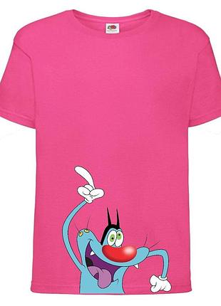 Футболка детская огги и тараканы (oggy and cockroaches) розовая (top og pnk3)
