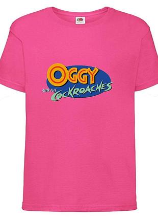 Футболка детская огги и тараканы (oggy and cockroaches) розовая (top og pnk5)