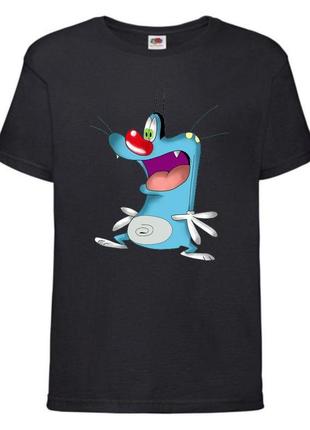 Футболка детская огги и тараканы (oggy and cockroaches) черная (top og blc1)
