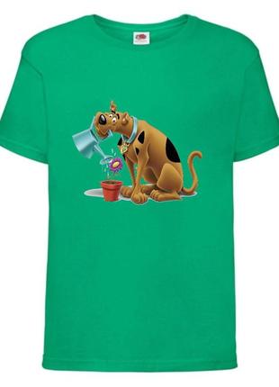 Футболка детская скуби-ду 7 (scooby-doo) зеленая