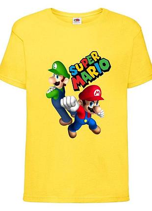 Футболка супер марио (super mario) желтая (smar yl-1)